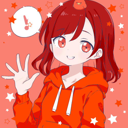 Anime Cute Girl Red Circle Avatar Stock Illustration 2354168613